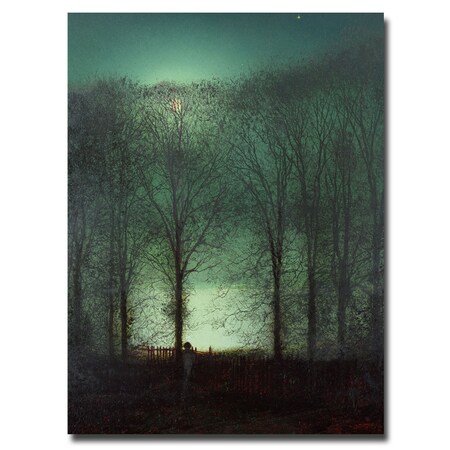 Trademark Fine Art John Atkinson Grimshaw 'Figure in the Moonlight' Canvas Art, 26x32 BL0304-C2632GG